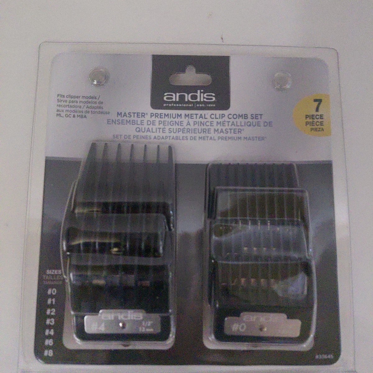 NEW Andis Master Series Premium Hair Clipper Attachment Comb 7 Count #33645