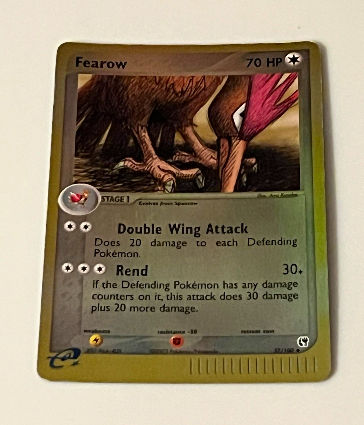 2003 Pokemon EX Sandstorm Fearow Reverse Holo #37/100 Vintage Uncommon E-Reader