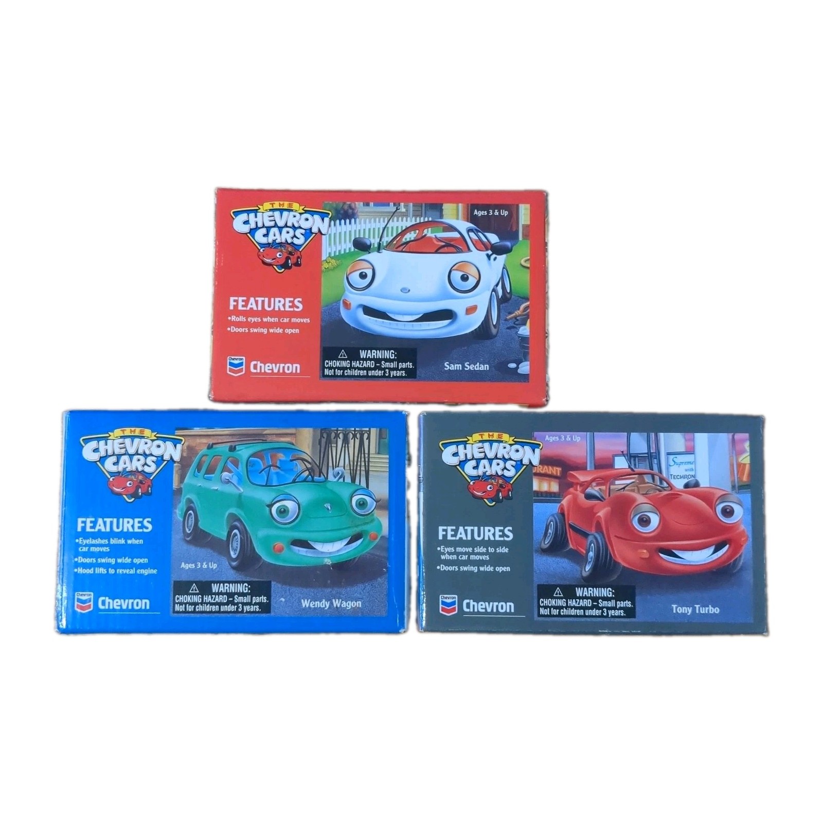 Vintage Original The Chevron Cars Collectable Toys Lot of 3 Pieces