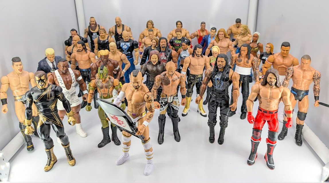 WWE AEW Action Figure Lot 38 Mattel Jazwares Elite Basic Wrestling Figures Loose