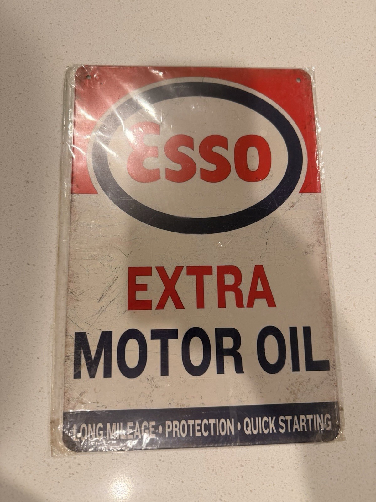 Esso Extra Motor Oil Tin Sign 8x12