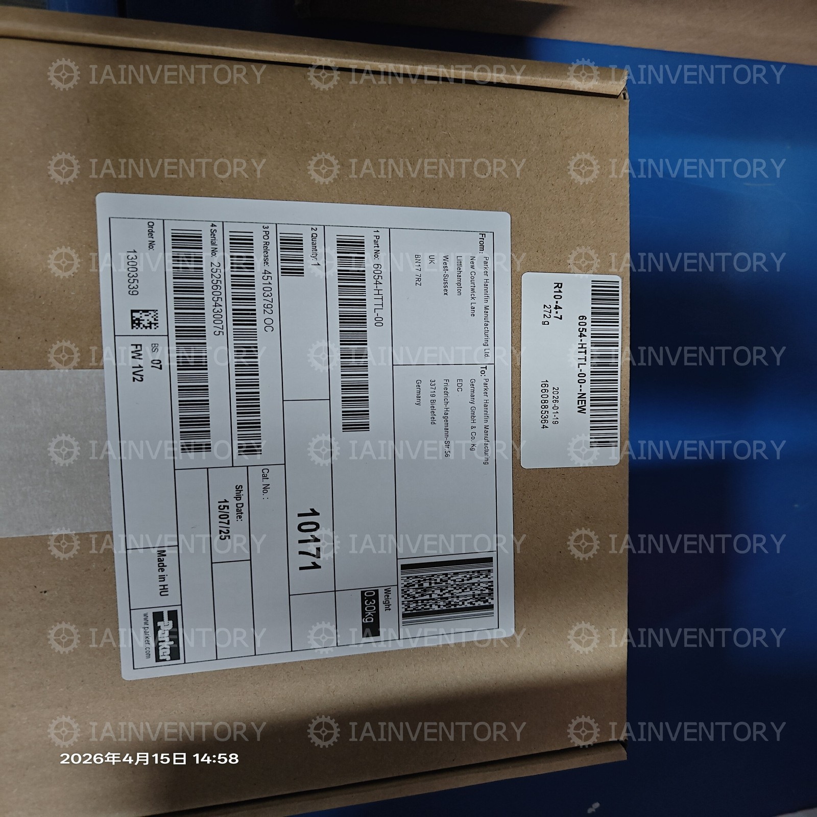 1PC NEW Parker 6054-HTTL-00 1 Year warranty