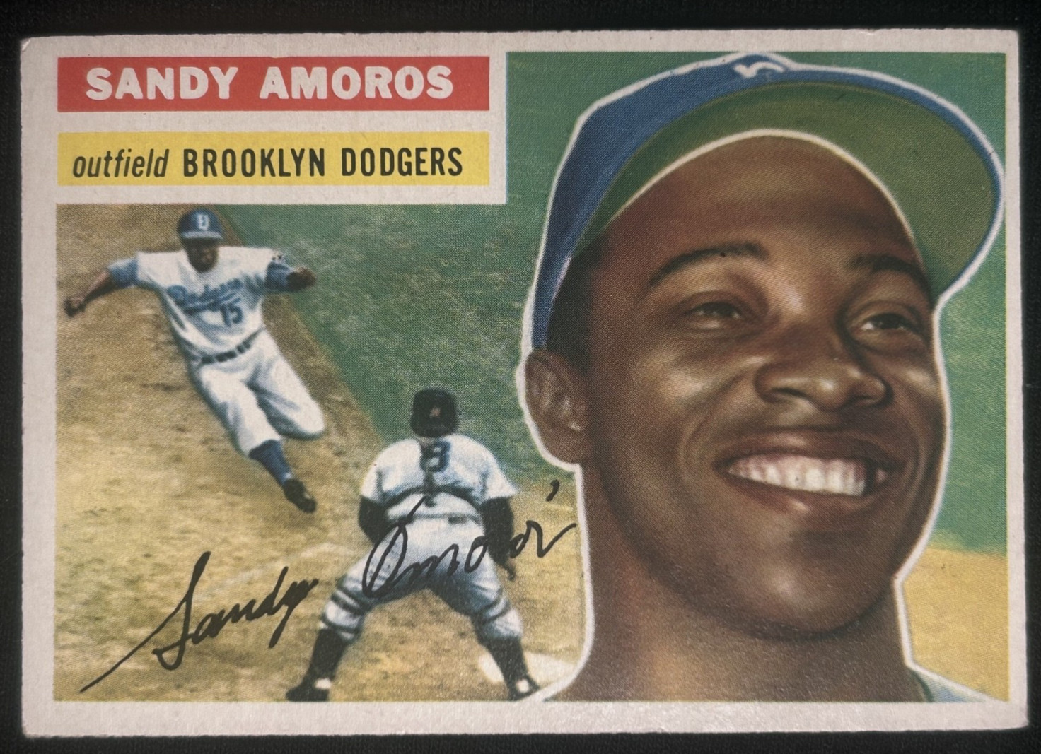 1956 Topps - Sandy Amoros #42 EX/VG 1956 Topps - Sandy Amoros #42 EX/VG