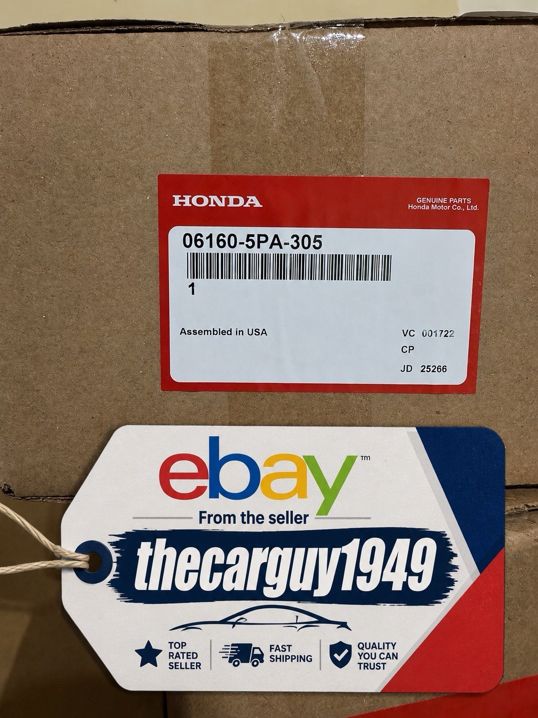 06160-5PA-305 Honda OEM New Fuel Injector Kit, Civic, CR-V, Accord
