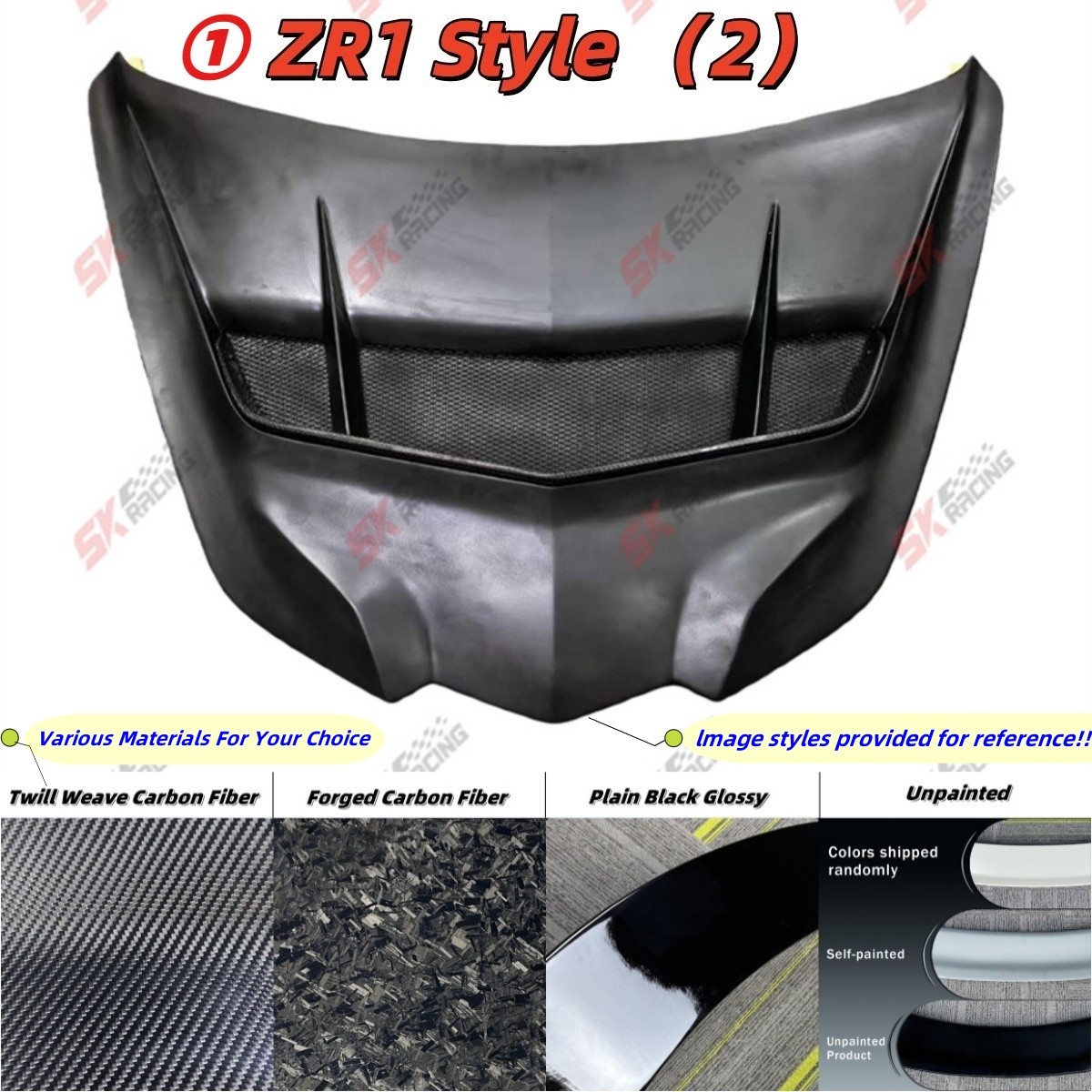 Front Bonnet Hood Panel Fits Chevrolet Corvette C8 Z06 20-25 Forged/Carbon Fiber