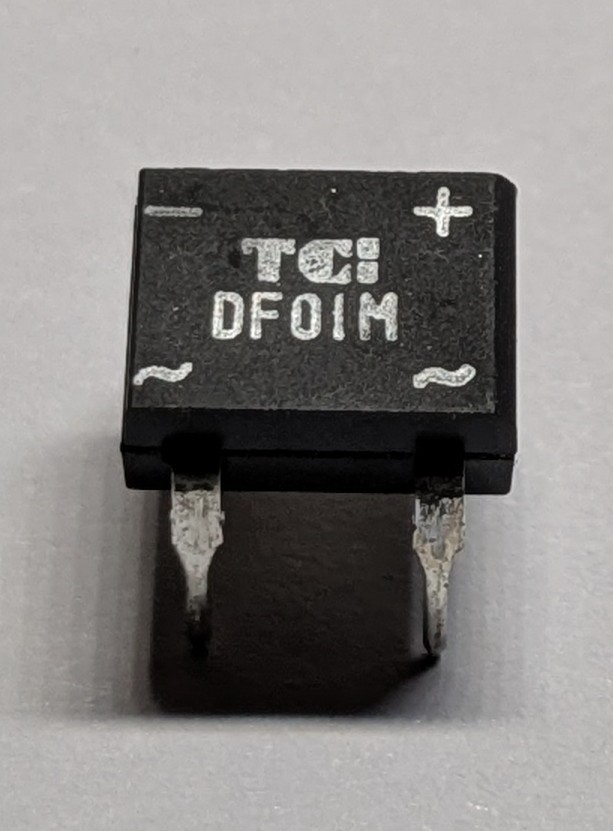 1 Amp 100 Volt Bridge Rectifier - 4 Pin DIP - PC Board Mount in 8 Pin Socket 1 Amp 100 Volt Bridge Rectifier - 4 Pin DIP - PC Board Mount in 8 Pin Socket