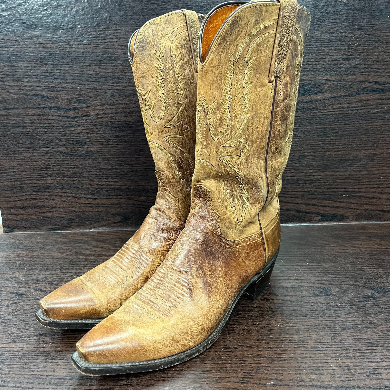 Lucchese 1883 Men\'s Boots Size 10.5 D Brown Leather Cowboy Western Mid-Calf