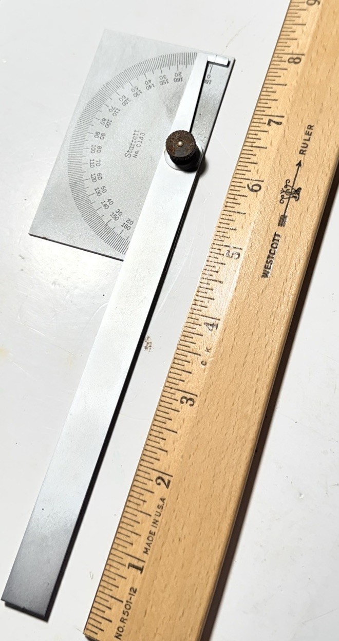 L. S. Starrett No. C183 Protractor Machinist Tool USA PREOWNED WORKING L. S. Starrett No. C183 Protractor Machinist Tool USA PREOWNED WORKING