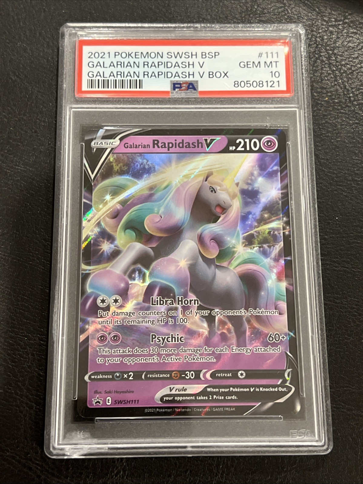 2021 POKEMON SWSH PROMO GALARIAN RAPIDASH V BOX #111 GALARIAN RAPIDASH V PSA 10 2021 POKEMON SWSH PROMO GALARIAN RAPIDASH V BOX #111 GALARIAN RAPIDASH V PSA 10