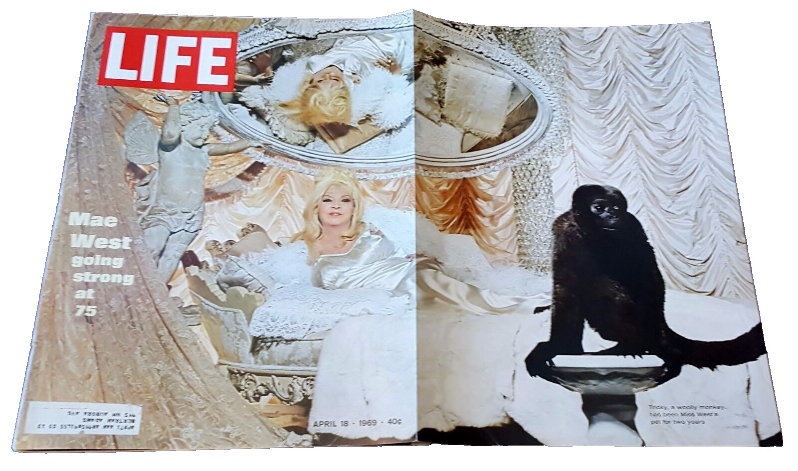 April 18, 1969 LIFE Magazine: Mae West, 1960s Advertising ads add  4 19