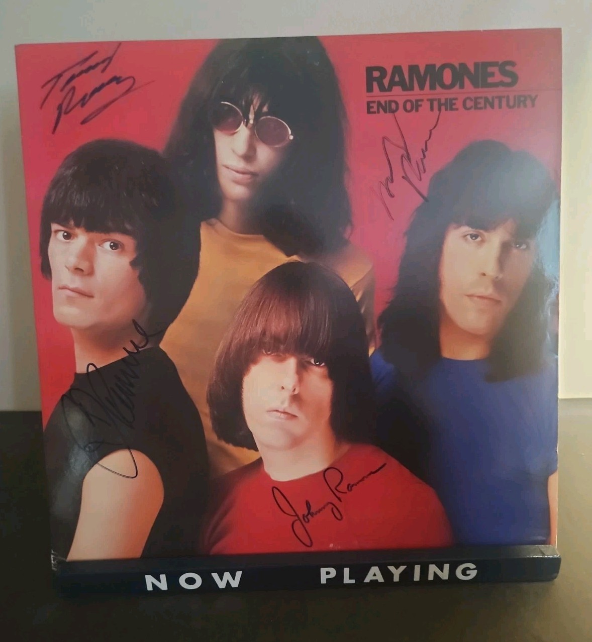 RAMONES Signed End Of The Century LP  ALL 4 AUTOGRAPHS w/ AUTOGRAPH PROS LLC COA