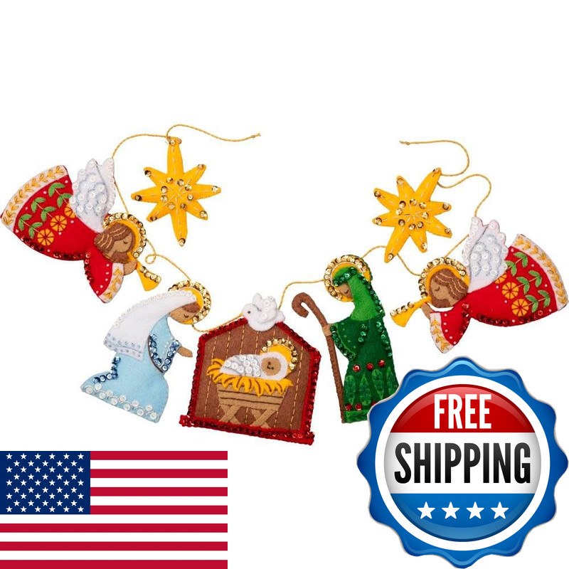 Bucilla Felt Applique Garland Kit Nativity Perfect For Diy Arts And Crafts Bucilla Felt Applique Garland Kit Nativity Perfect For Diy Arts And Crafts