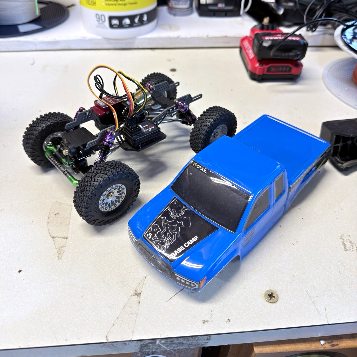 Custom axial Scx24 base camp 1/24 Rc rock crawler rtr Custom axial Scx24 base camp 1/24 Rc rock crawler rtr
