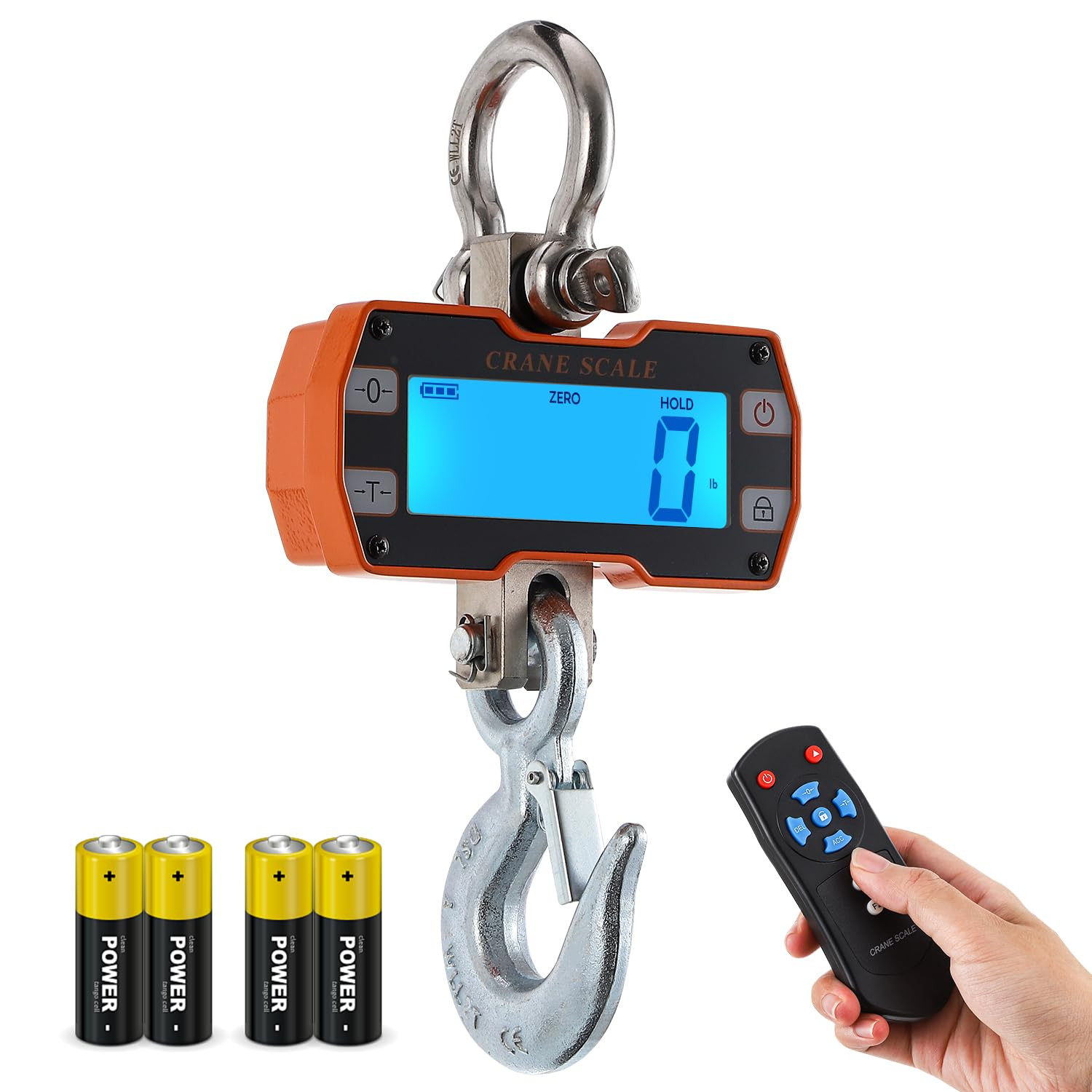 Digital Crane Scale 4400Lb Industrial Hanging Scale Handheld Hoist Scale Kg Lb S