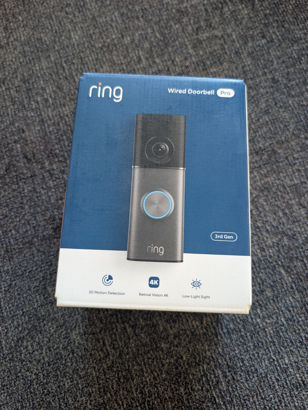 New Ring Wired Doorbell Pro 3rd Gen 4K Newest Model Deep Silver - Retail $249.99 New Ring Wired Doorbell Pro 3rd Gen 4K Newest Model Deep Silver - Retail $249.99