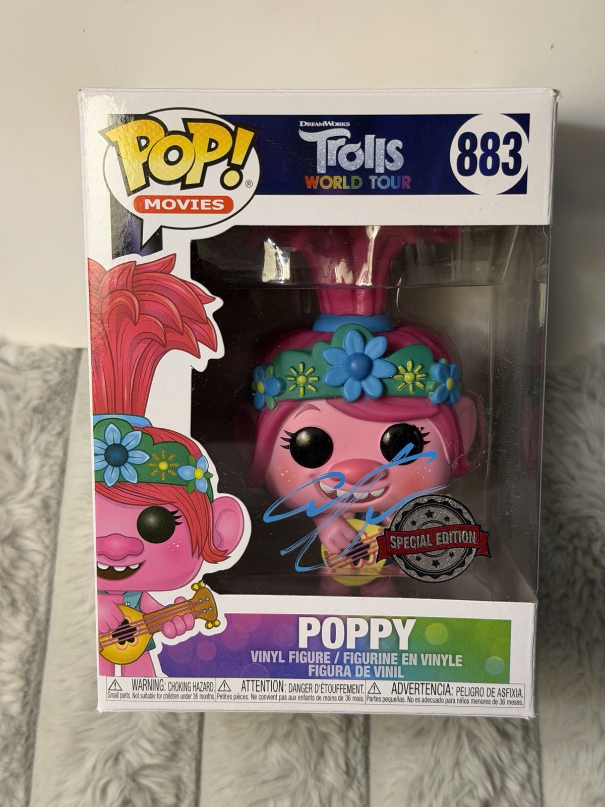 Anna Kendrick Signed Autograph Trolls World Tour Funko Pop 883 Beckett COA