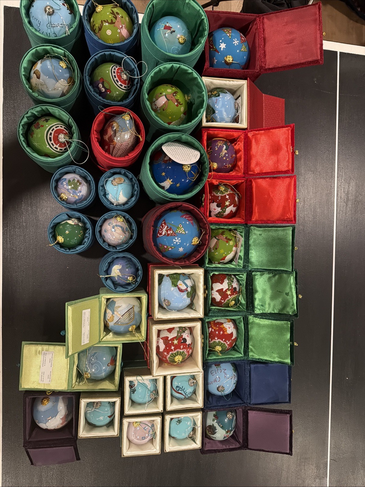 Pier 1 Imports - Christmas Ball Lot Of 34 Round Ornaments, Various Years Pier 1 Imports - Christmas Ball Lot Of 34 Round Ornaments, Various Years