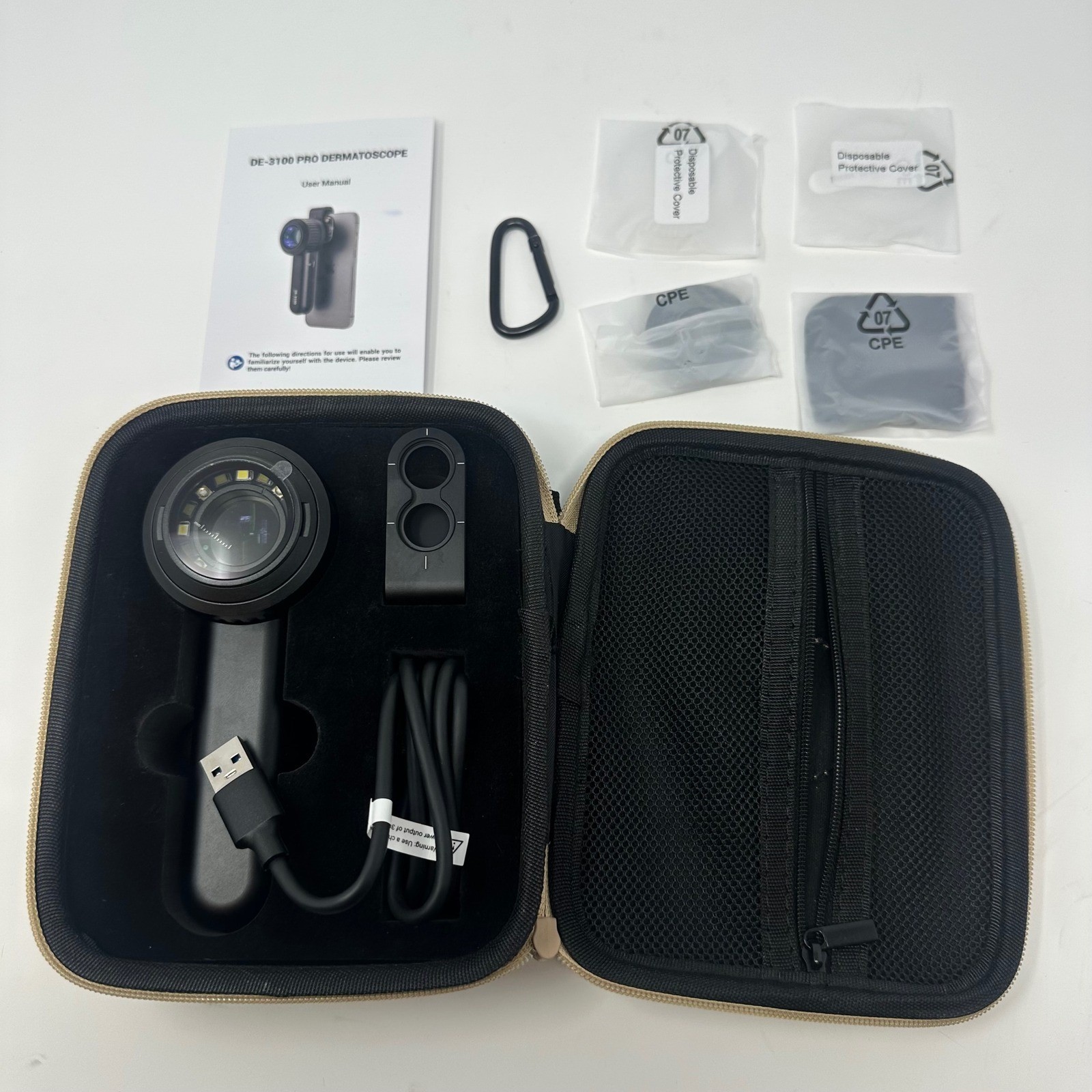 IBoolo DE-3100 Pro Dermatoscope 10x Portable Professional Polarized $ non - UV IBoolo DE-3100 Pro Dermatoscope 10x Portable Professional Polarized $ non - UV