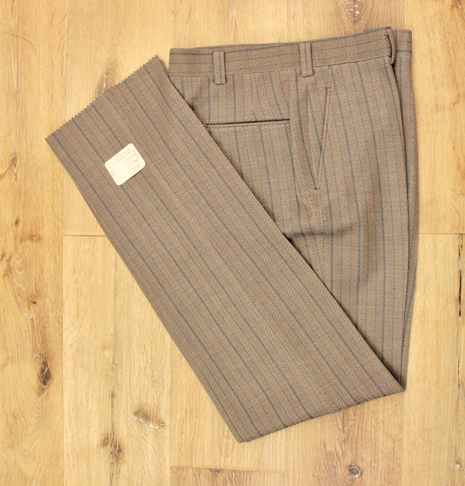 Men\'s VTG 1970s NOS Brown & Blue Striped Pants 34\ Men\'s VTG 1970s NOS Brown & Blue Striped Pants 34\