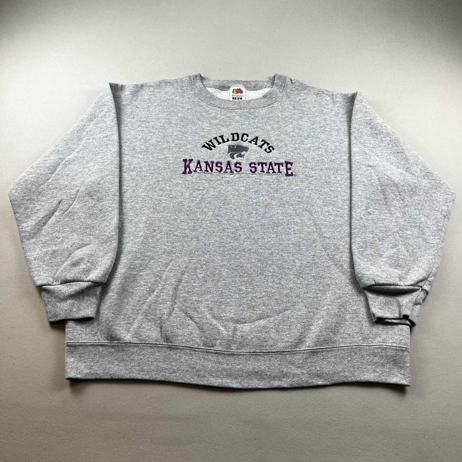 Vintage Kansas State Wildcats Sweatshirt Mens Large Gray University College y2k Vintage Kansas State Wildcats Sweatshirt Mens Large Gray University College y2k