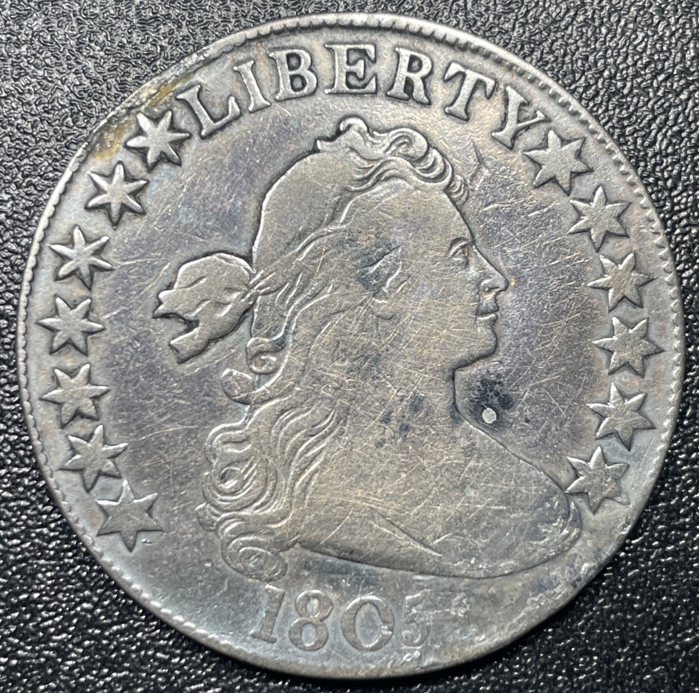 1805 Draped Bust Half Dollar 50c VF Very Fine Details 1805 Draped Bust Half Dollar 50c VF Very Fine Details