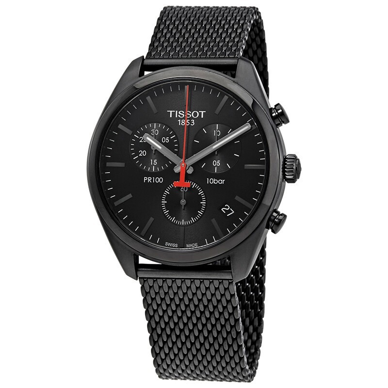 Tissot Men\'s PVD 41mm Chronograph Sapphire Watch T101.417.33.051.00 NEW