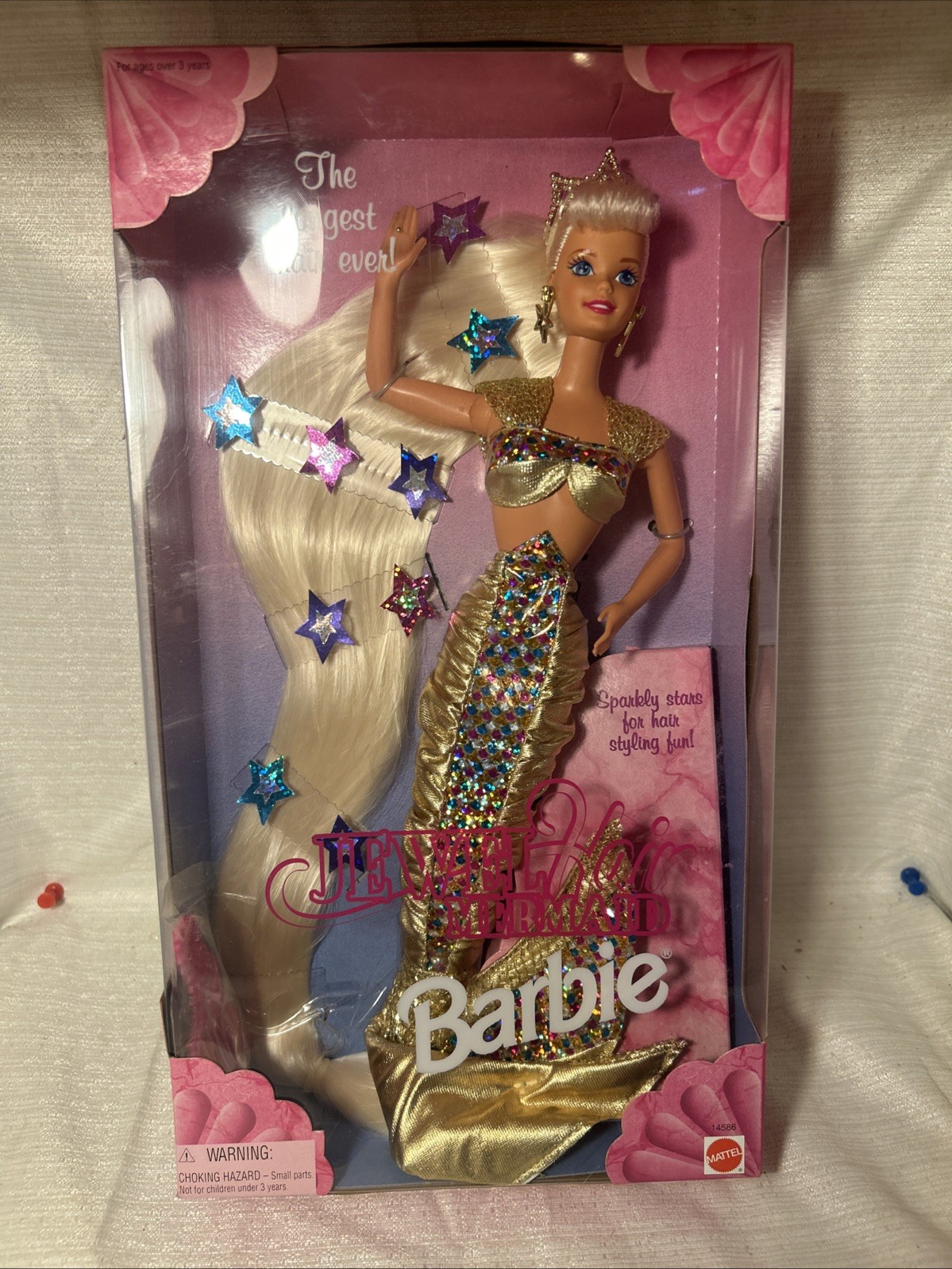 Mattel Barbie Jewel Hair Mermaid Doll 14586 New 1995 Vintage Sealed Mattel Barbie Jewel Hair Mermaid Doll 14586 New 1995 Vintage Sealed