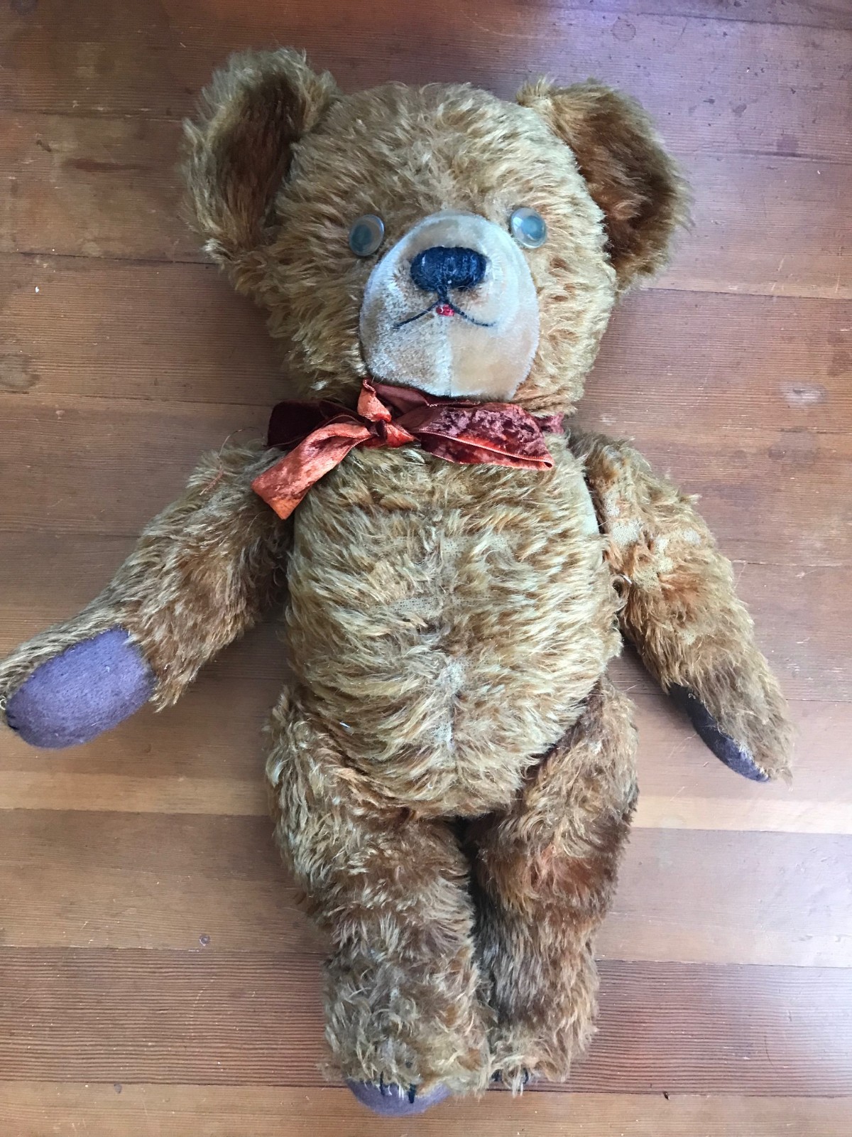 Antique 1930s-40s Knickerbocker Bear 20” Golden Brown Googly Eyes Great Cond Antique 1930s-40s Knickerbocker Bear 20” Golden Brown Googly Eyes Great Cond
