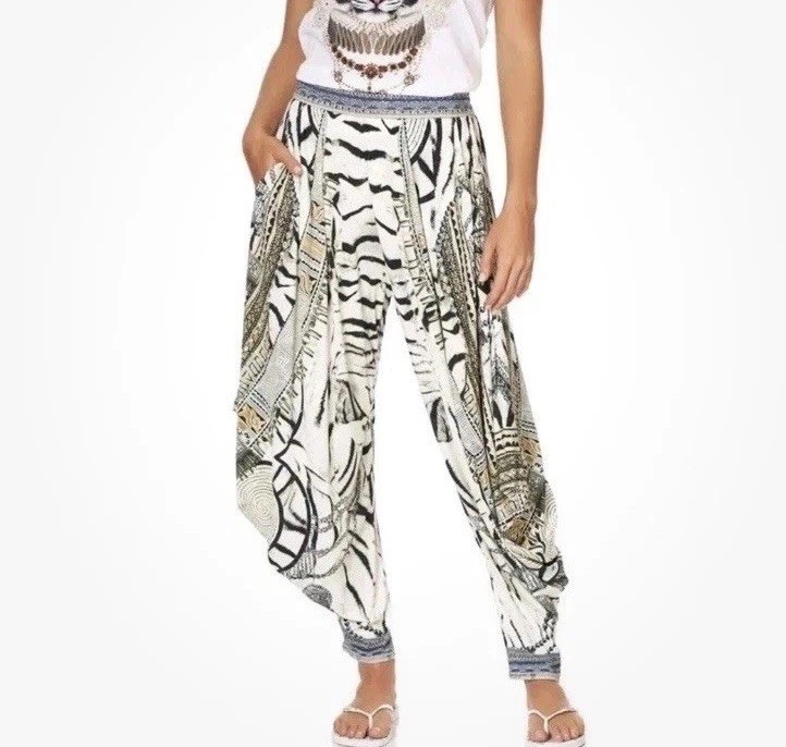 Camilla Franks ‘Wild Belle’ Jersey Drape Harem Pocket Pants Size XS Relaxed