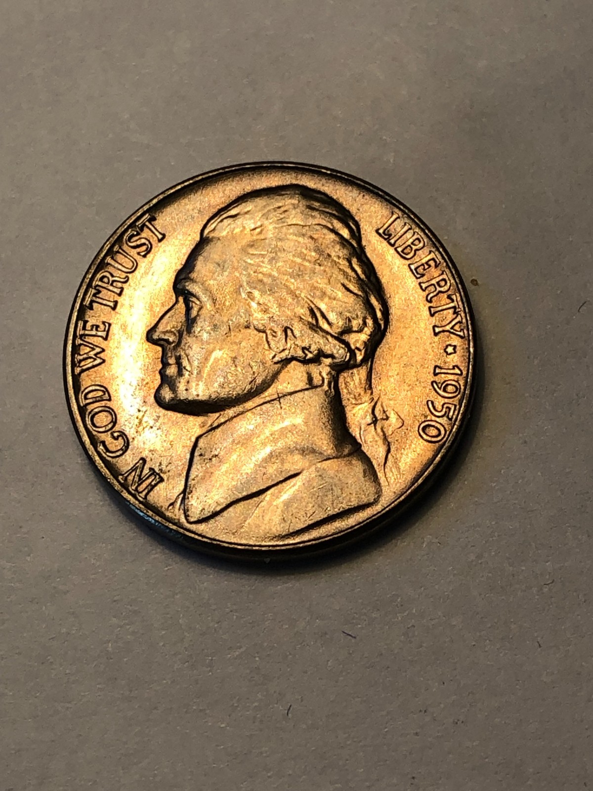 1950-P Jefferson Nickel, BU Uncirc, Lot 43880, .