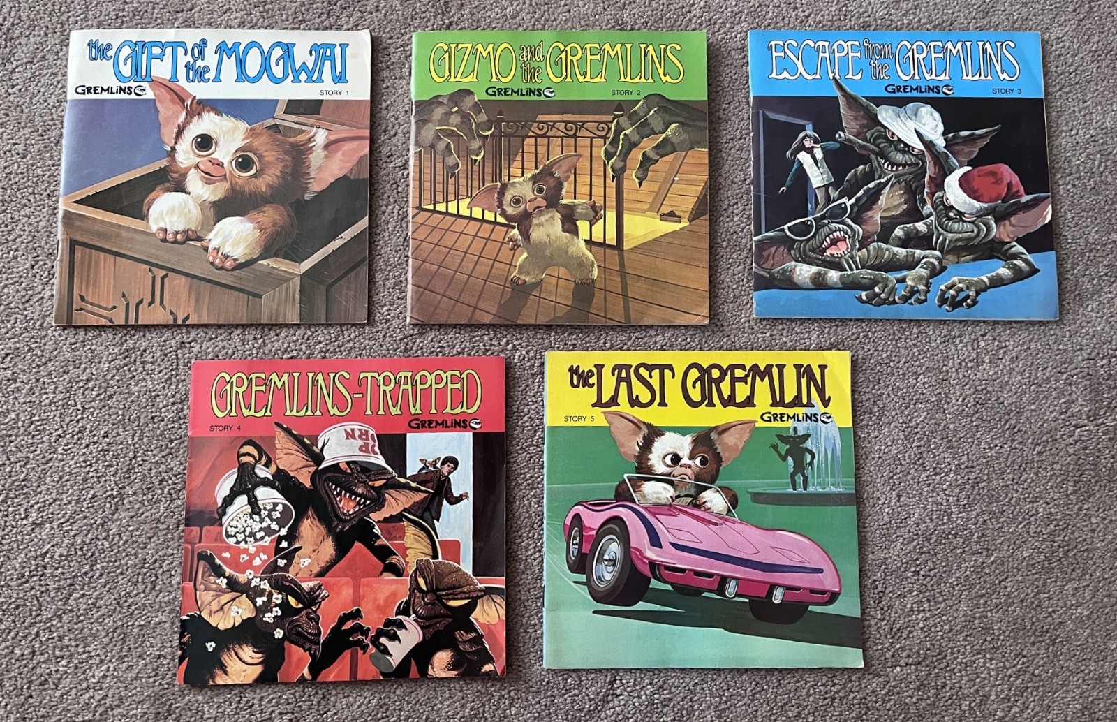 Vtg 1984 Gremlins Adventures Read Along StoryBooks Vinyl Records 33 RPM set of 5 Vtg 1984 Gremlins Adventures Read Along StoryBooks Vinyl Records 33 RPM set of 5