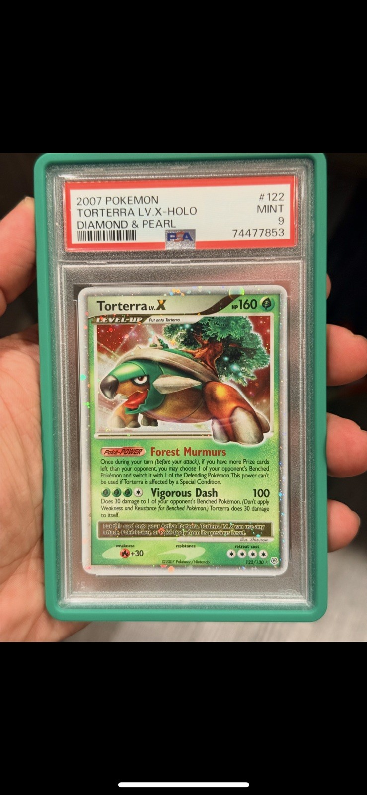 Pokémon TCG Torterra LV.X 122/130 PSA 9 🔥🍃