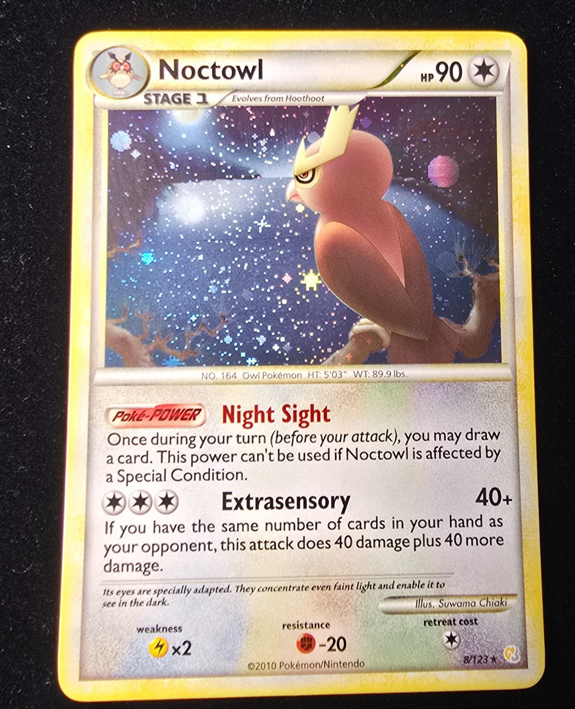 Noctowl 8/123 Holo Rare HeartGold & SoulSilver Pokemon Near Mint Noctowl 8/123 Holo Rare HeartGold & SoulSilver Pokemon Near Mint