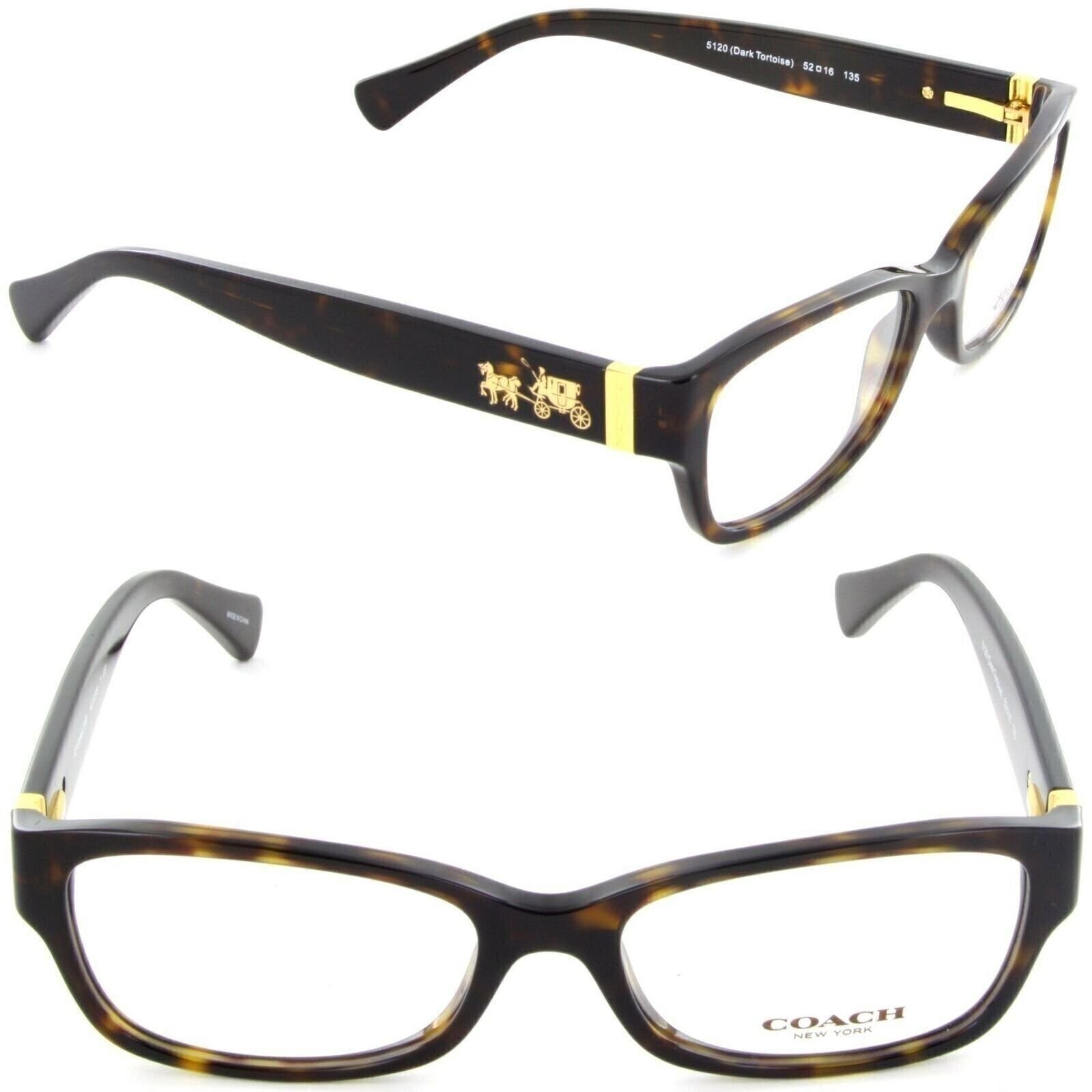 Coach Women\'s HC6078 5120 52mm Eyeglasses Dark Tortoise