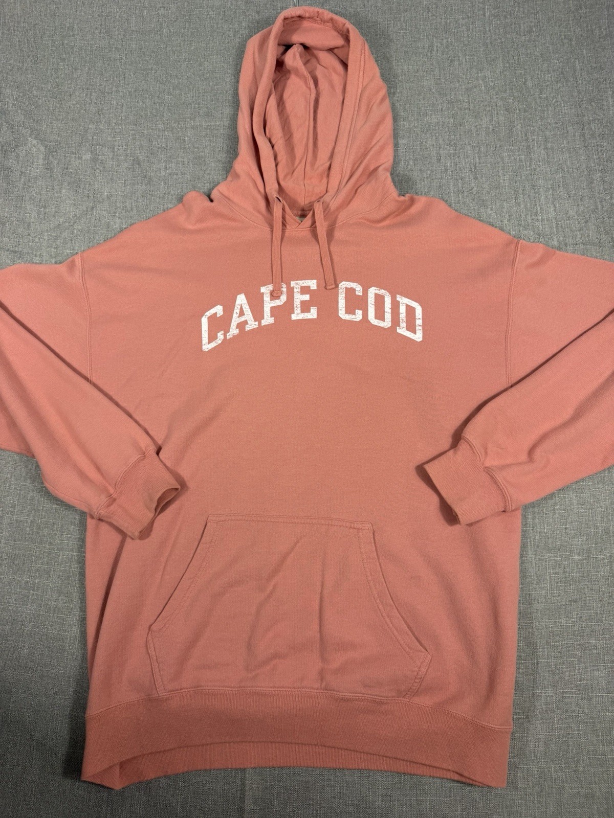 ComfortWash Hanes Cape Cod Hoodie Mens Large L Salmon Pink Pullover Sweatshirt