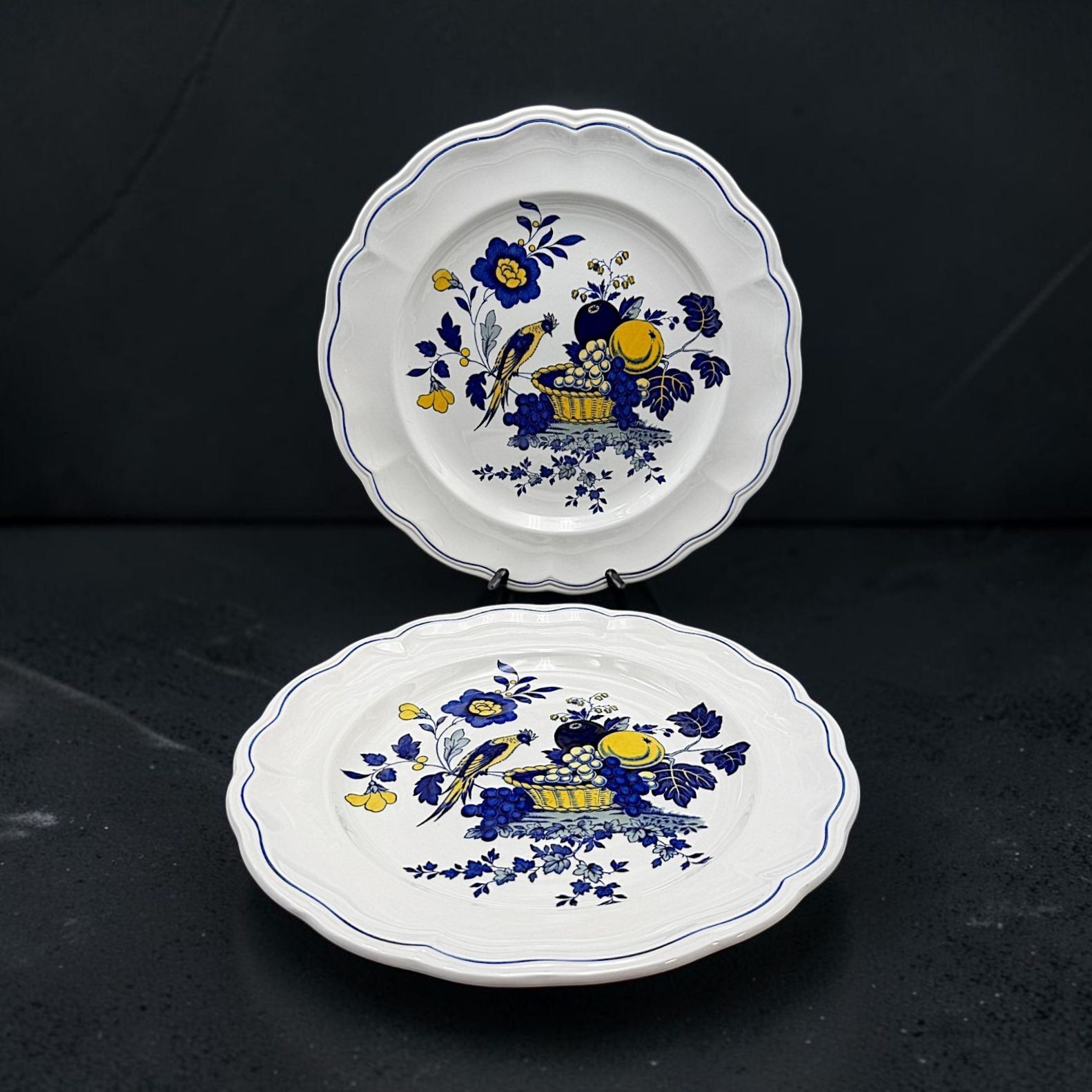 Set of 2 Vintage Spode Blue Bird S3248 12.5\