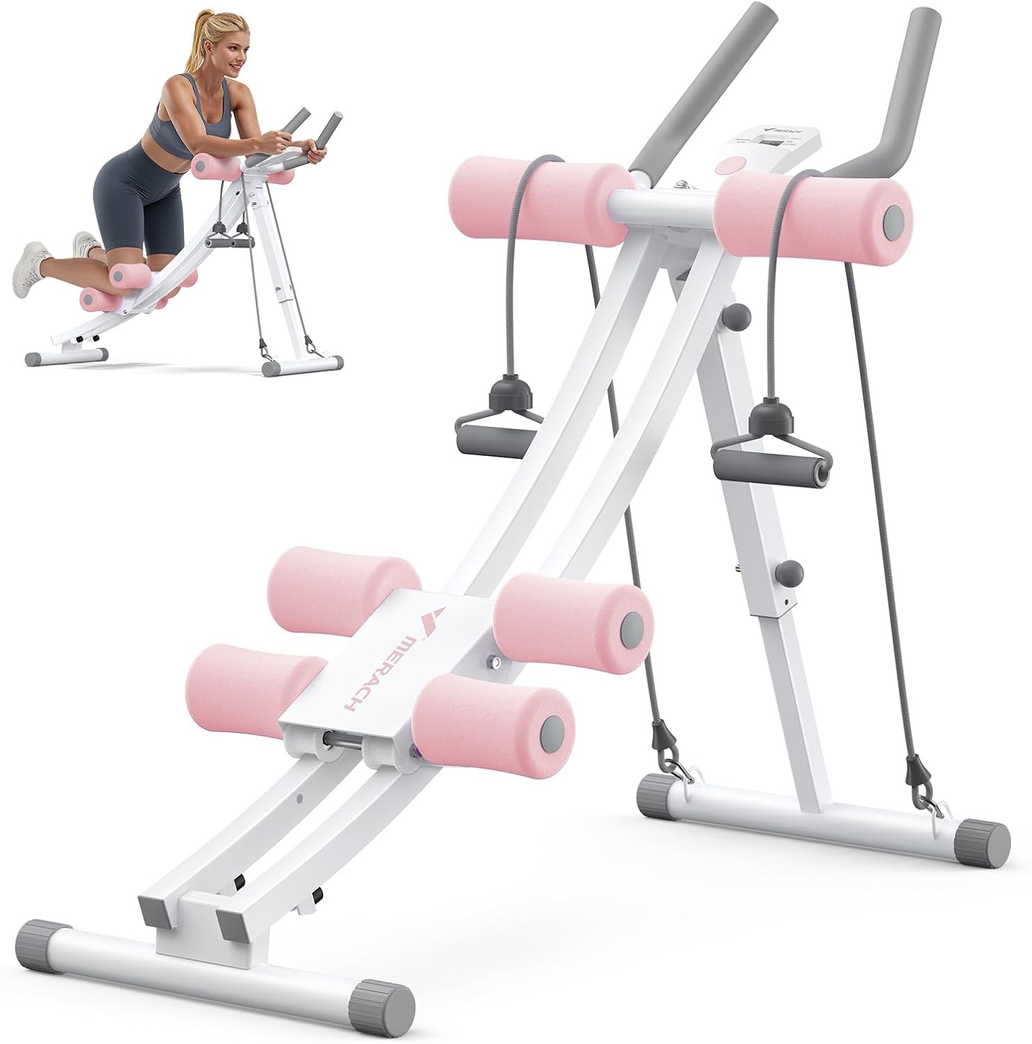 MERACH Ab Machine Foldable Ab Equipment for Full Body Workout Home Exercise