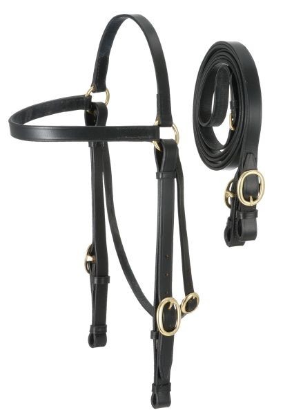 Tough-1 Black Leather Horse Sized Barco Bridle 73-100 Tough-1 Black Leather Horse Sized Barco Bridle 73-100