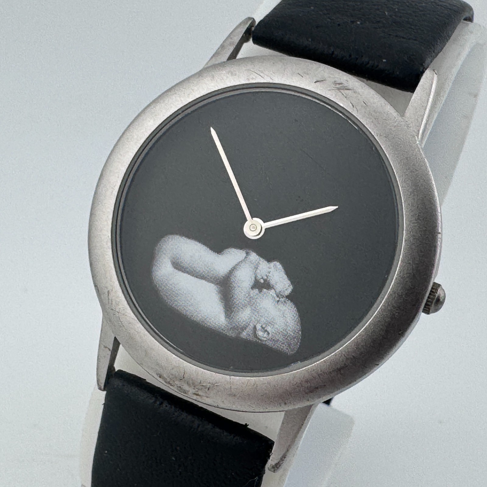 VTG Larry LaBonte in the Beginning Quartz Watch Unisex Silver Black New Battery VTG Larry LaBonte in the Beginning Quartz Watch Unisex Silver Black New Battery
