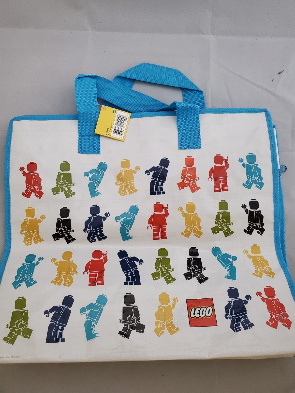 Lego 853179 Minifigutes pattern Signature Tote PVC Bag W/ Zipper NEW Lego 853179 Minifigutes pattern Signature Tote PVC Bag W/ Zipper NEW