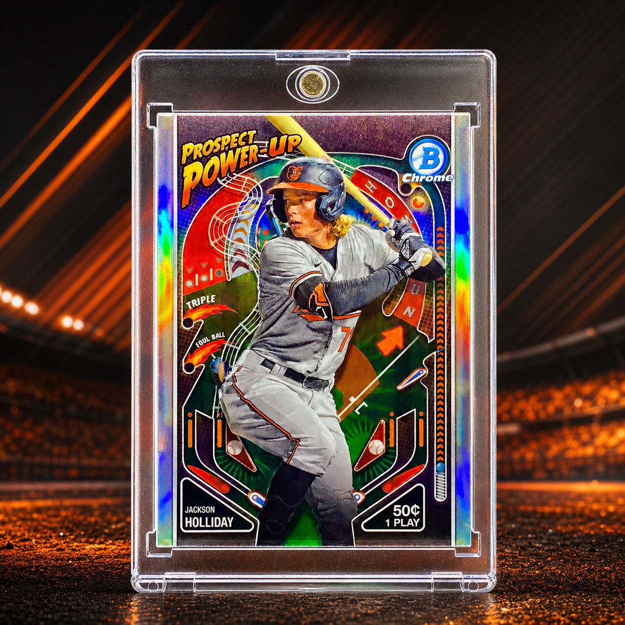 Jackson Holliday Rare Rookie Refractor Investment Card SSP Bowman Chrome Orioles