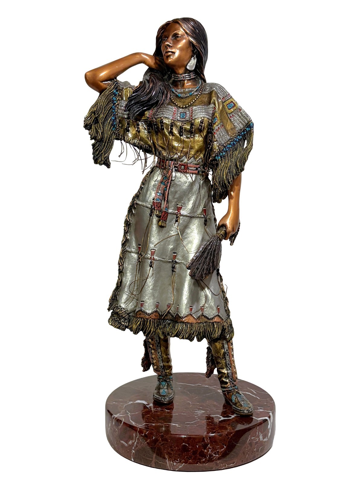 C.A. PARDELL LEGENDS Native American Bronze Sculpture WIND ON STILL WATER
