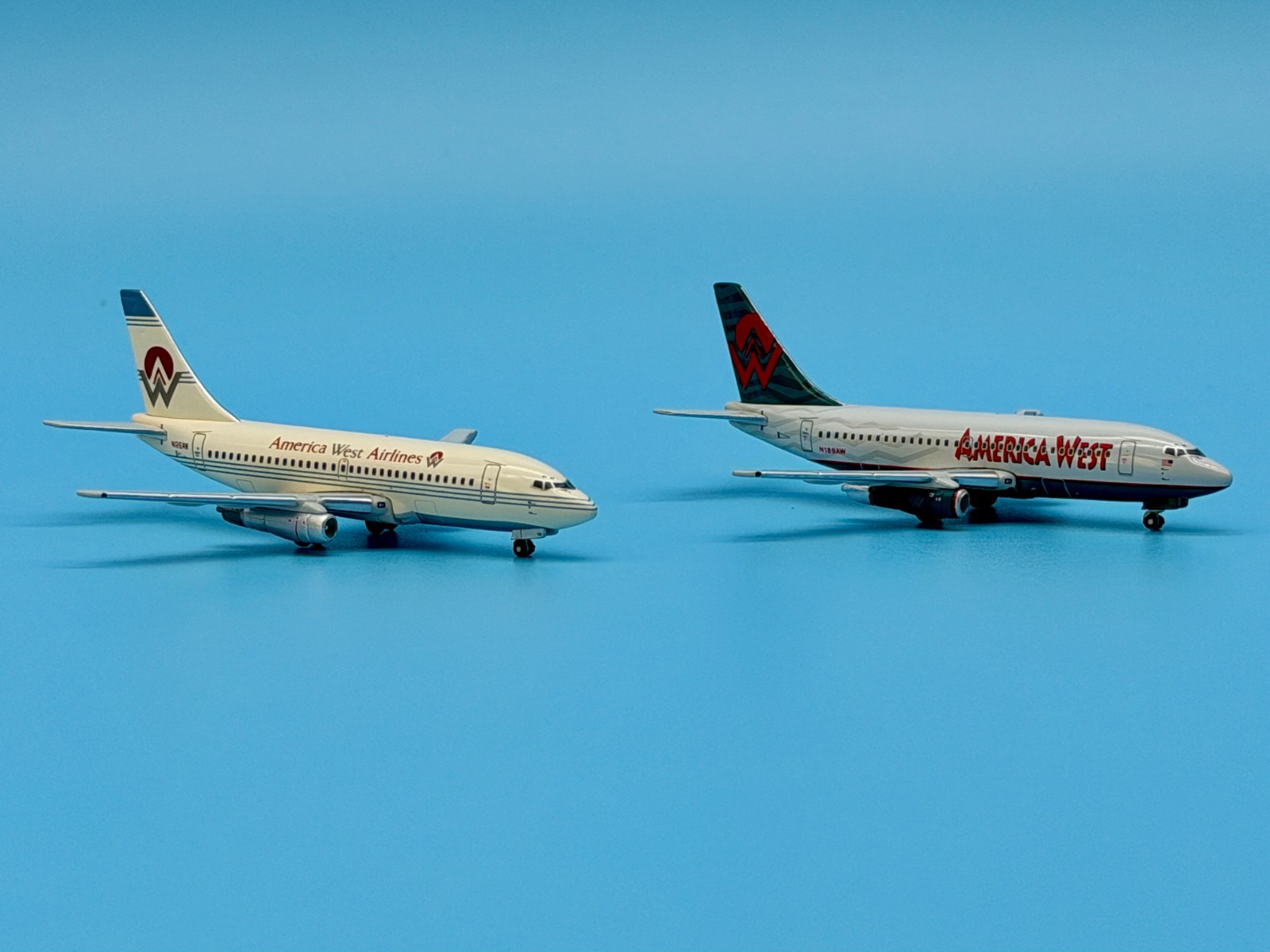 Gemini Jets 1:400 America West 737-200 2-Pack N126AW N189AW Retirement Set 2005