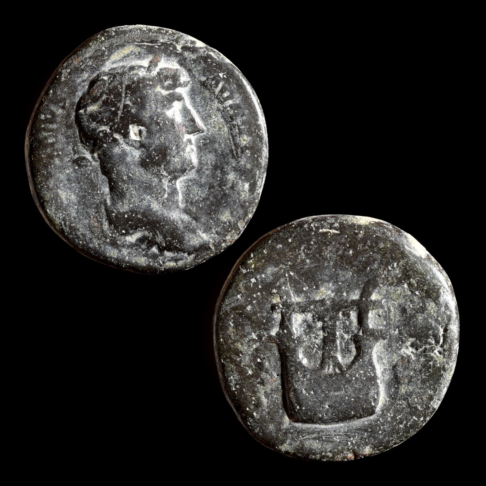 Hadrian AE Semis Ancient Roman Bronze Coin Hadrian AE Semis Ancient Roman Bronze Coin