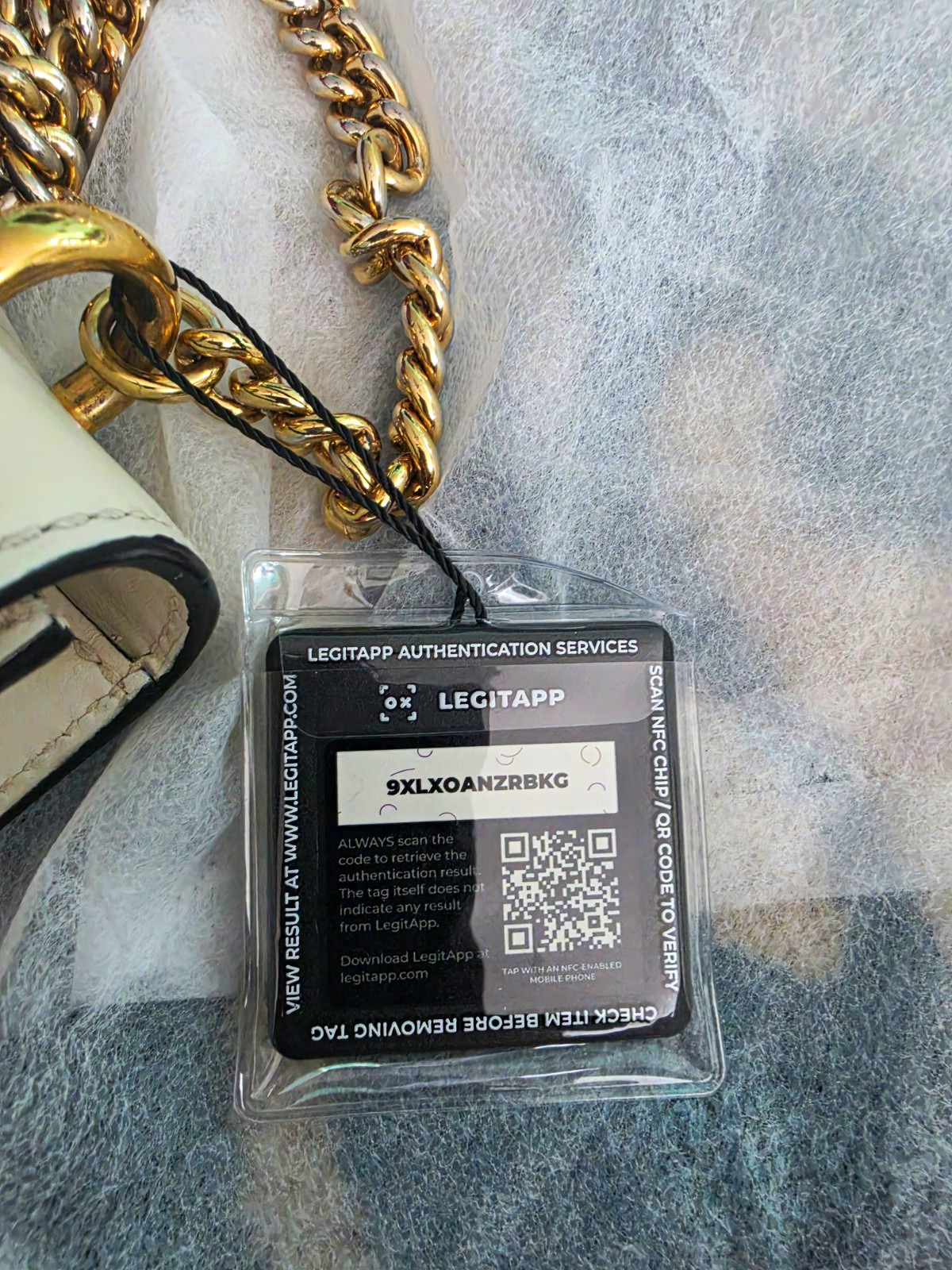 Gucci Small White Web Stripe Shoulder Bag Chain Strap Gold Hardware