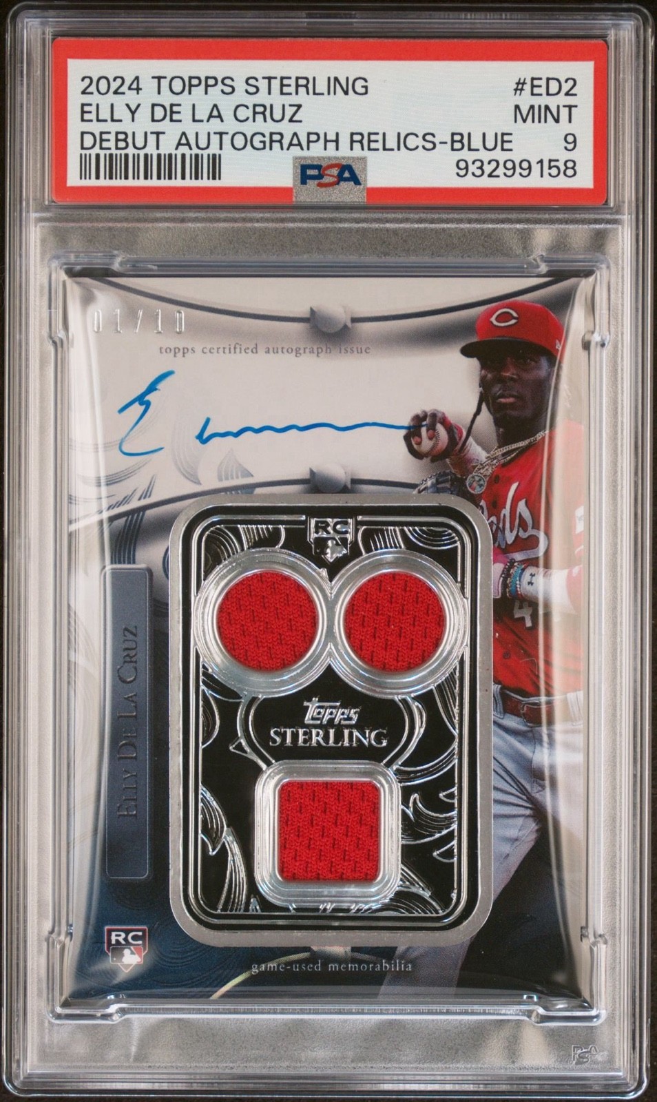 2024 Topps Sterling - Elly De La Cruz -Sterling Debuts Autograph Relic 01/10