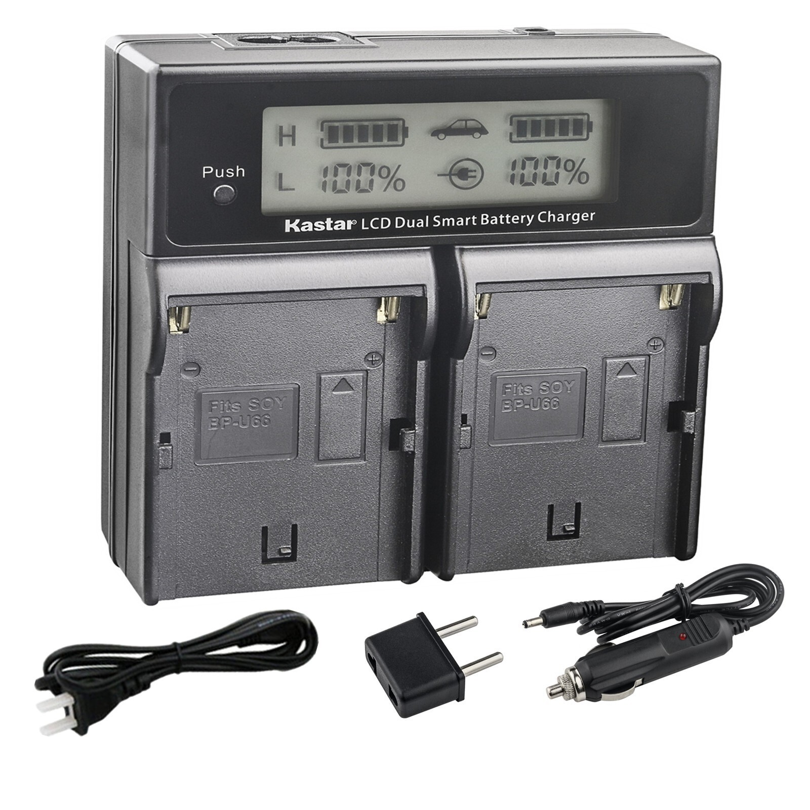 Kastar BP-U100 Battery CH04 Charger for Sony PMW-EX280 PMW-F3 PMW-F3K PMW-F3L