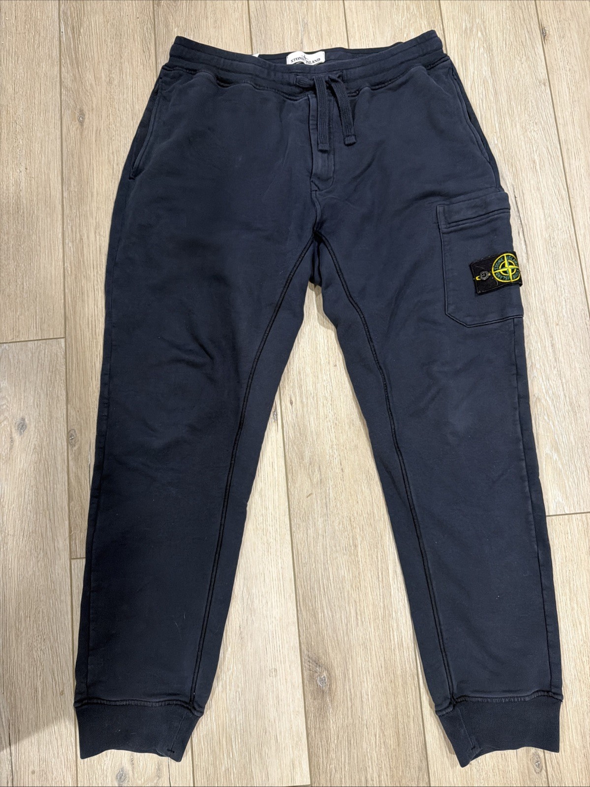 Mens Stone Island Navy Blue Sweatpants Joggers Pants - Size L - Authentic
