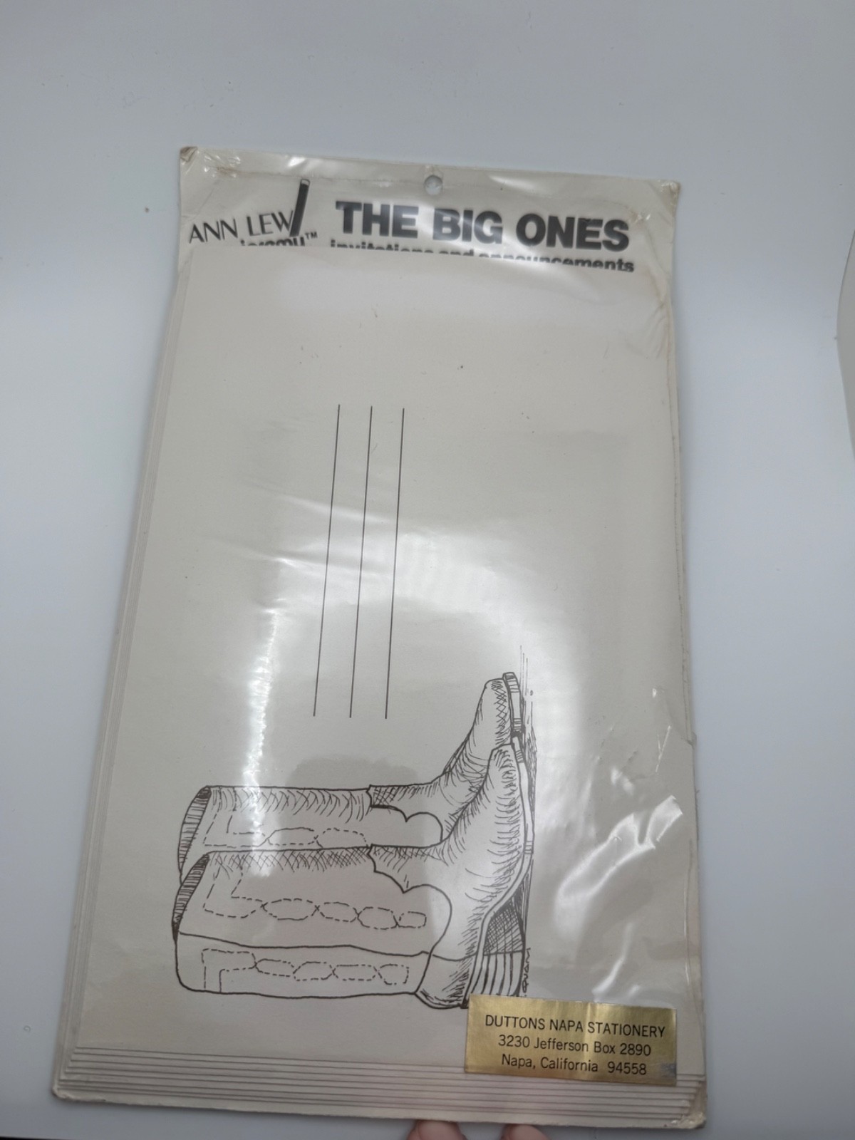 Vintage Ann Lew Jeremy “The Big Ones” Invitations Announcements Sealed Lot