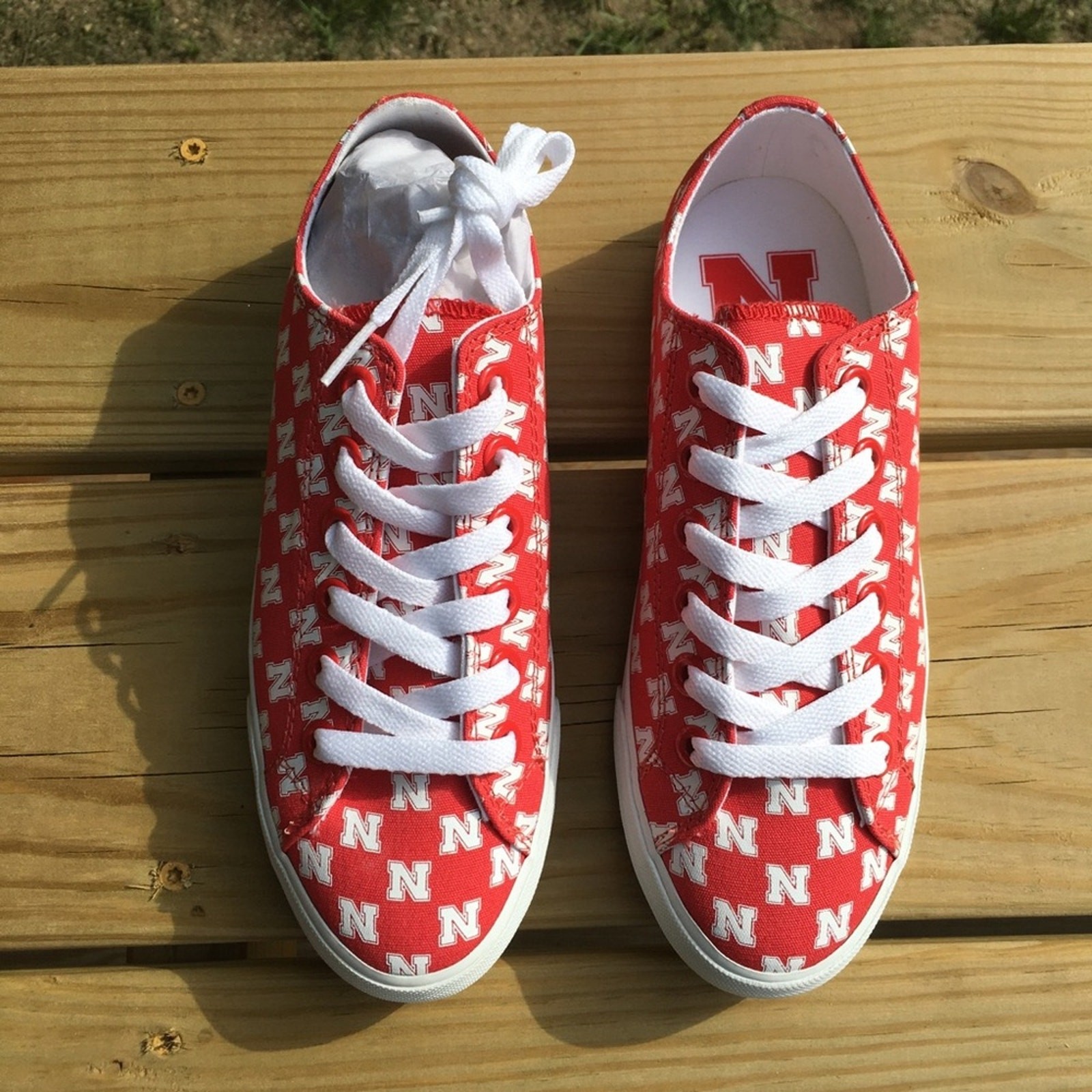 Row One Nebraska Cornhuskers Sneakers Red White 6 Row One Nebraska Cornhuskers Sneakers Red White 6